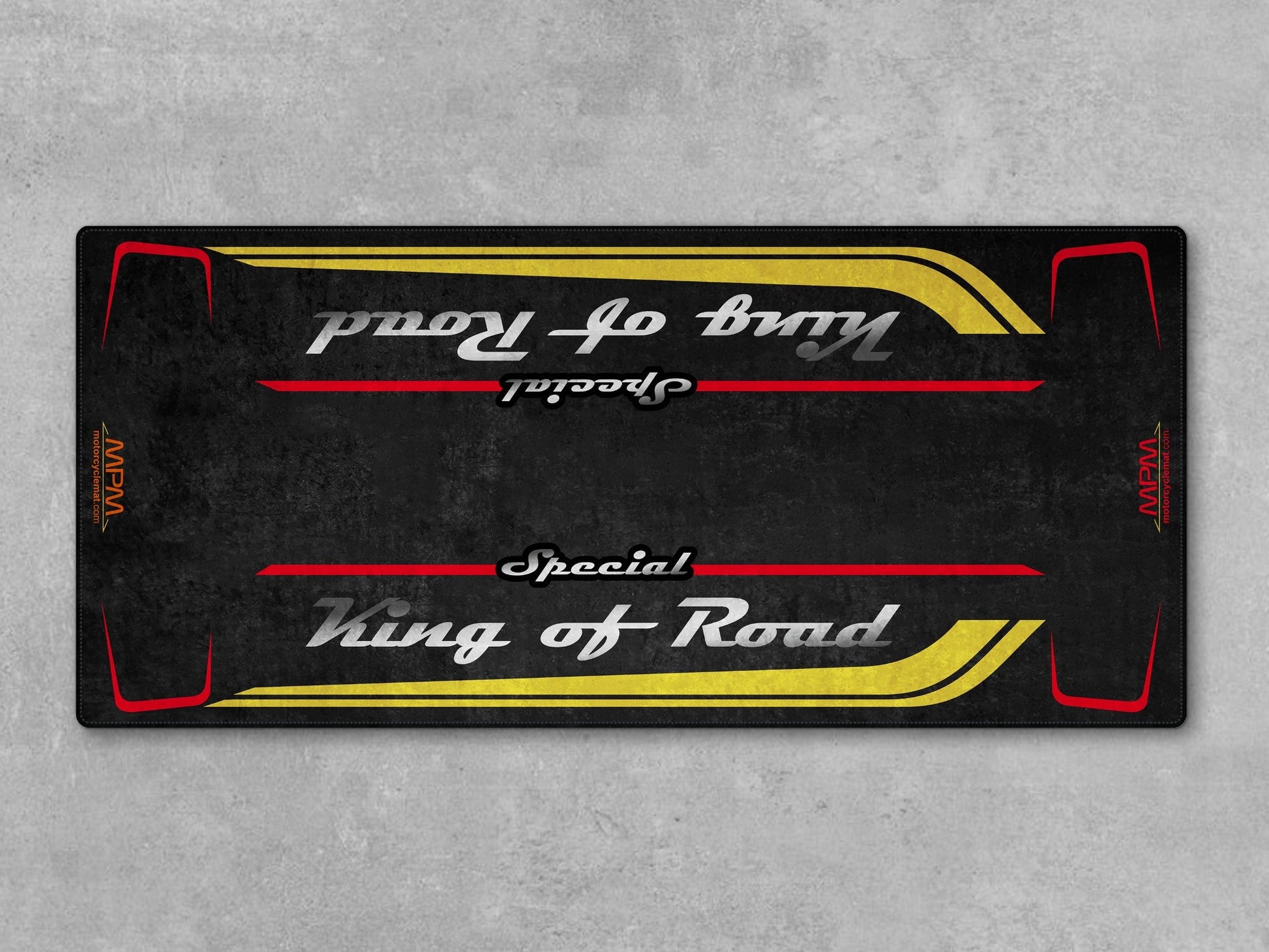 Motorcycle Mat for Cruiser Motorcycle "Special King of Road" - MM7346 - Howling Moto