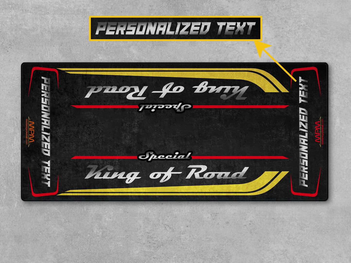 Motorcycle Mat for Cruiser Motorcycle "Special King of Road" - MM7346 - Howling Moto