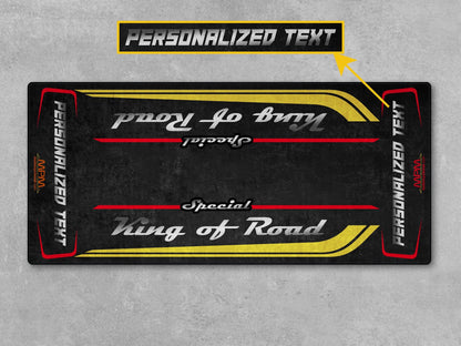 Motorcycle Mat for Cruiser Motorcycle "Special King of Road" - MM7346 - Howling Moto