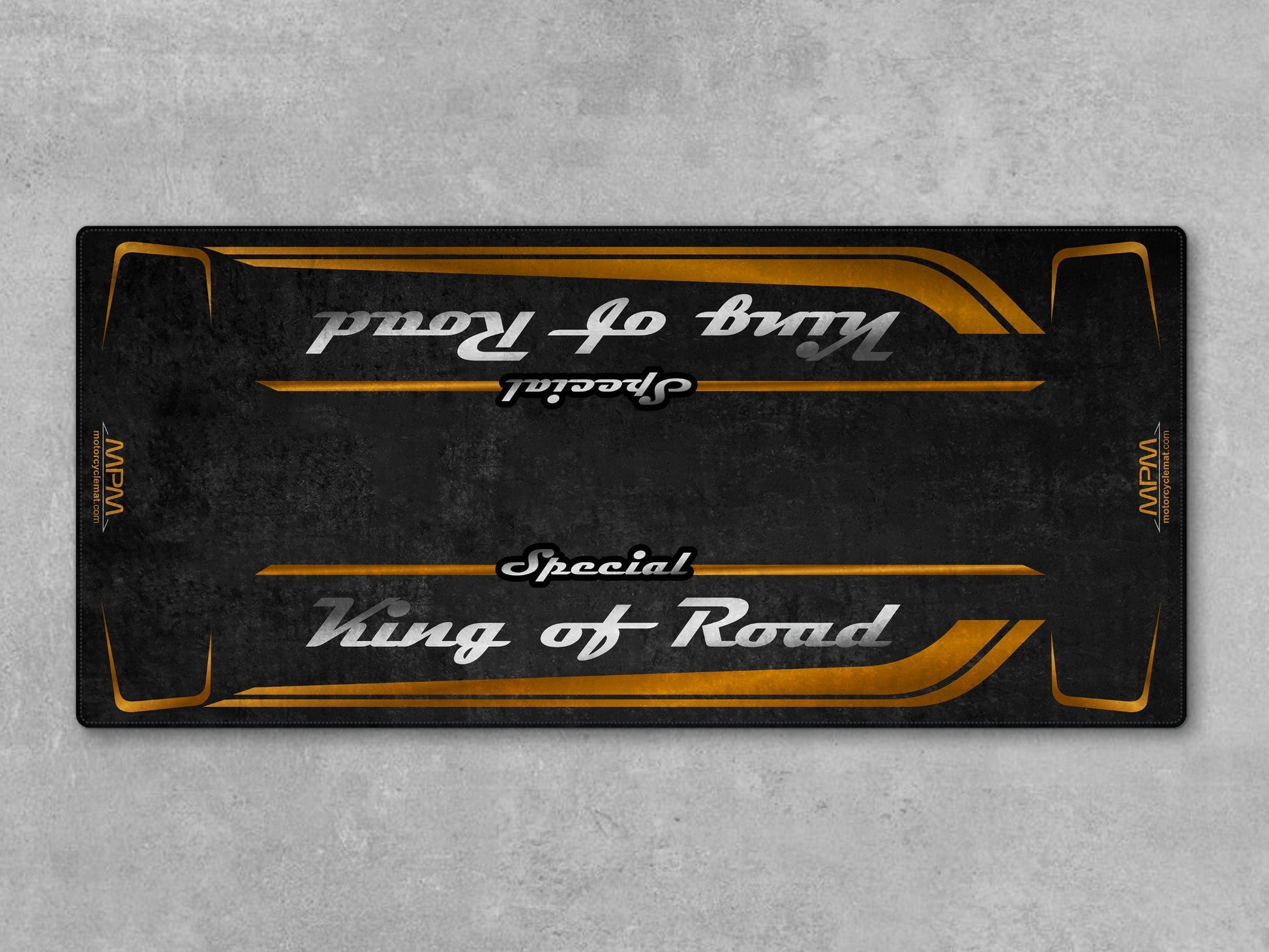 Motorcycle Mat for Cruiser Motorcycle "Special King of Road" - MM7346 - Howling Moto