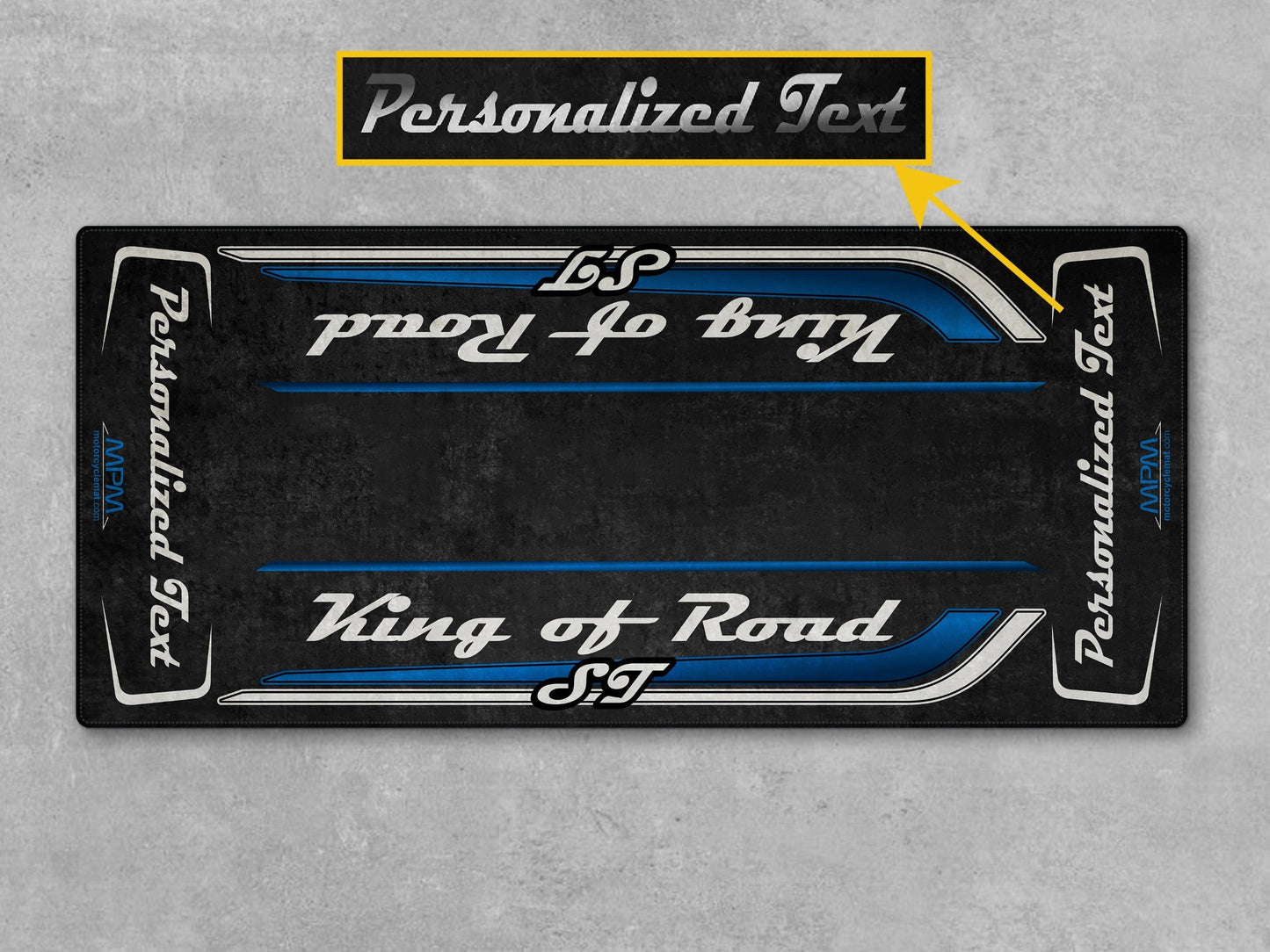 Motorcycle Mat for Cruiser Motorcycle "King of Road ST" - MM7347 - Howling Moto