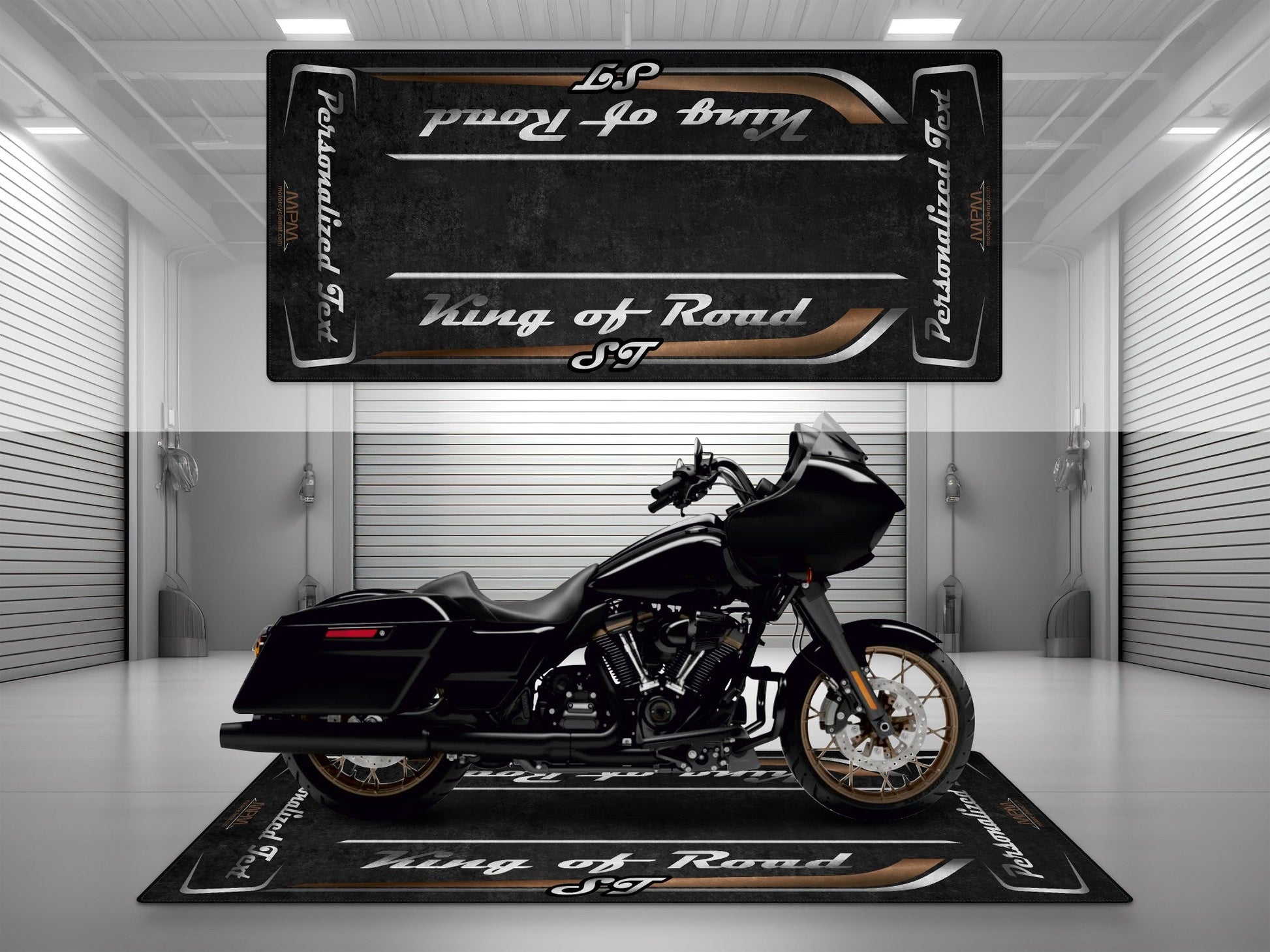 Motorcycle Mat for Cruiser Motorcycle "King of Road ST" - MM7347 - Howling Moto