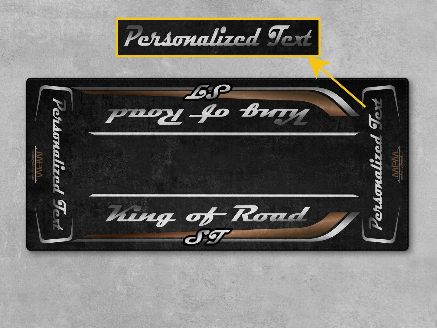Motorcycle Mat for Cruiser Motorcycle "King of Road ST" - MM7347 - Howling Moto