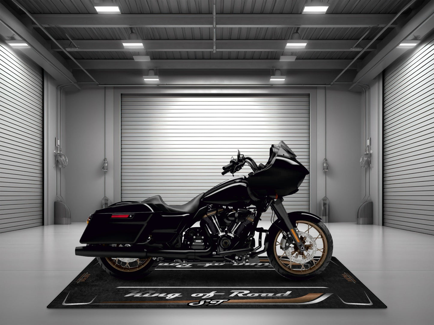 Motorcycle Mat for Cruiser Motorcycle "King of Road ST" - MM7347 - Howling Moto
