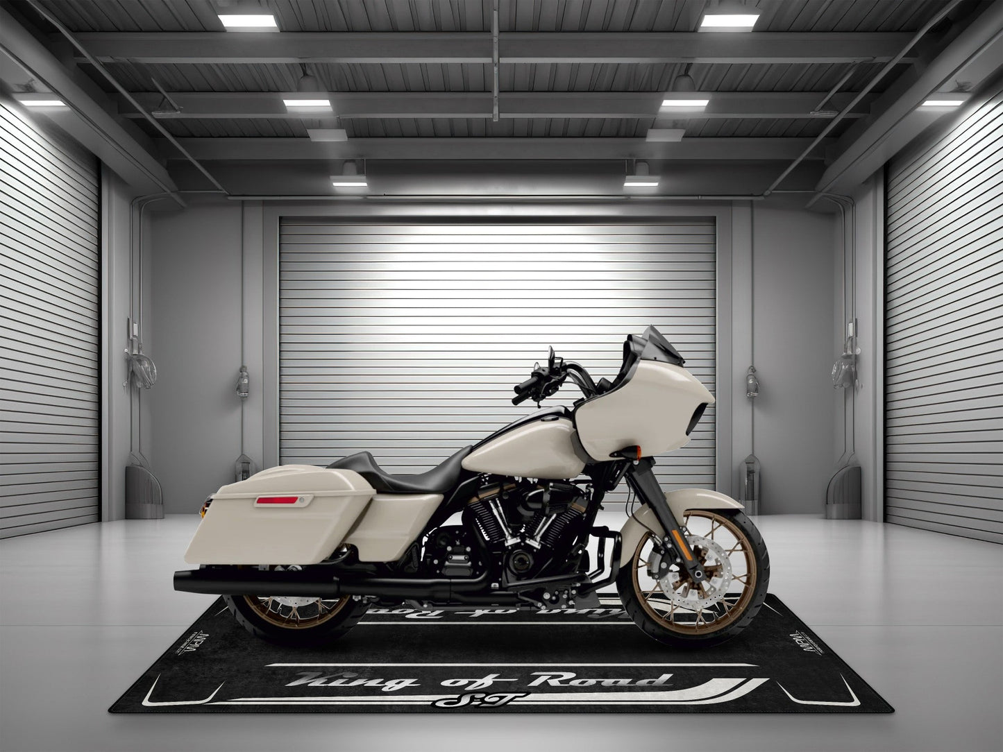 Motorcycle Mat for Cruiser Motorcycle "King of Road ST" - MM7347 - Howling Moto