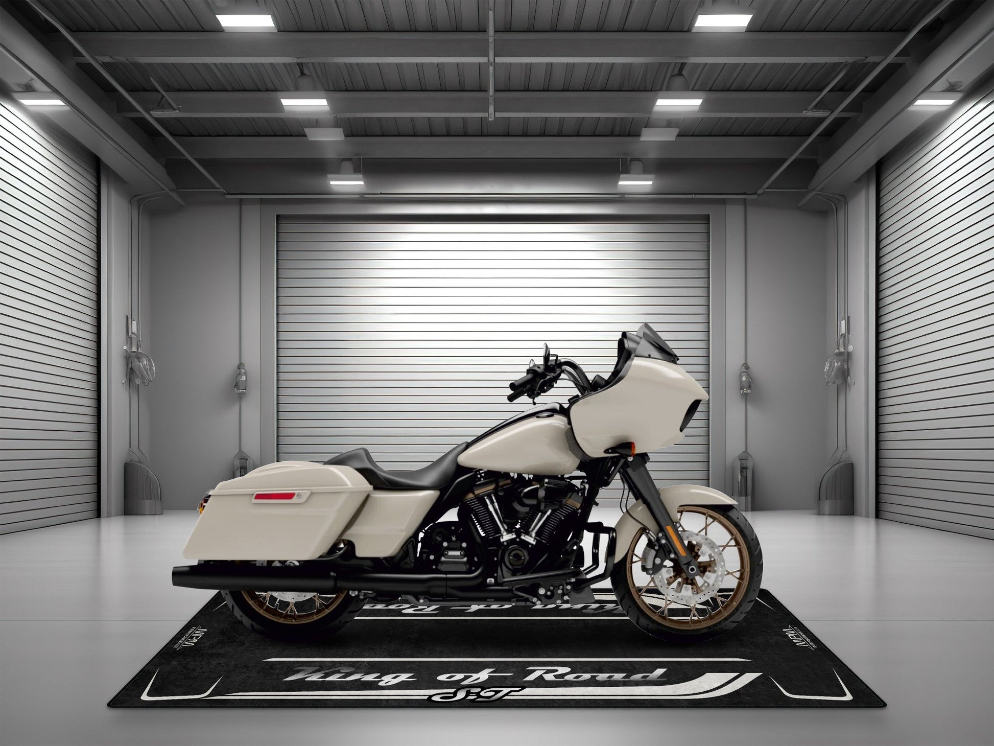 Motorcycle Mat for Cruiser Motorcycle "King of Road ST" - MM7347 - Howling Moto