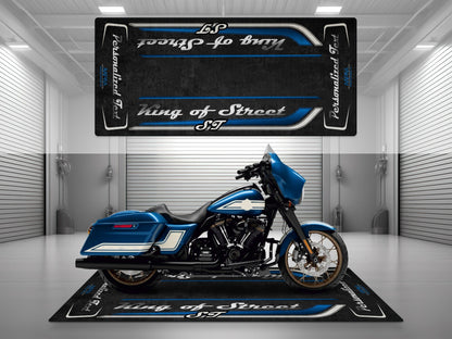 Motorcycle Mat for Cruiser Motorcycle "King of Street ST" - MM7348 - Howling Moto