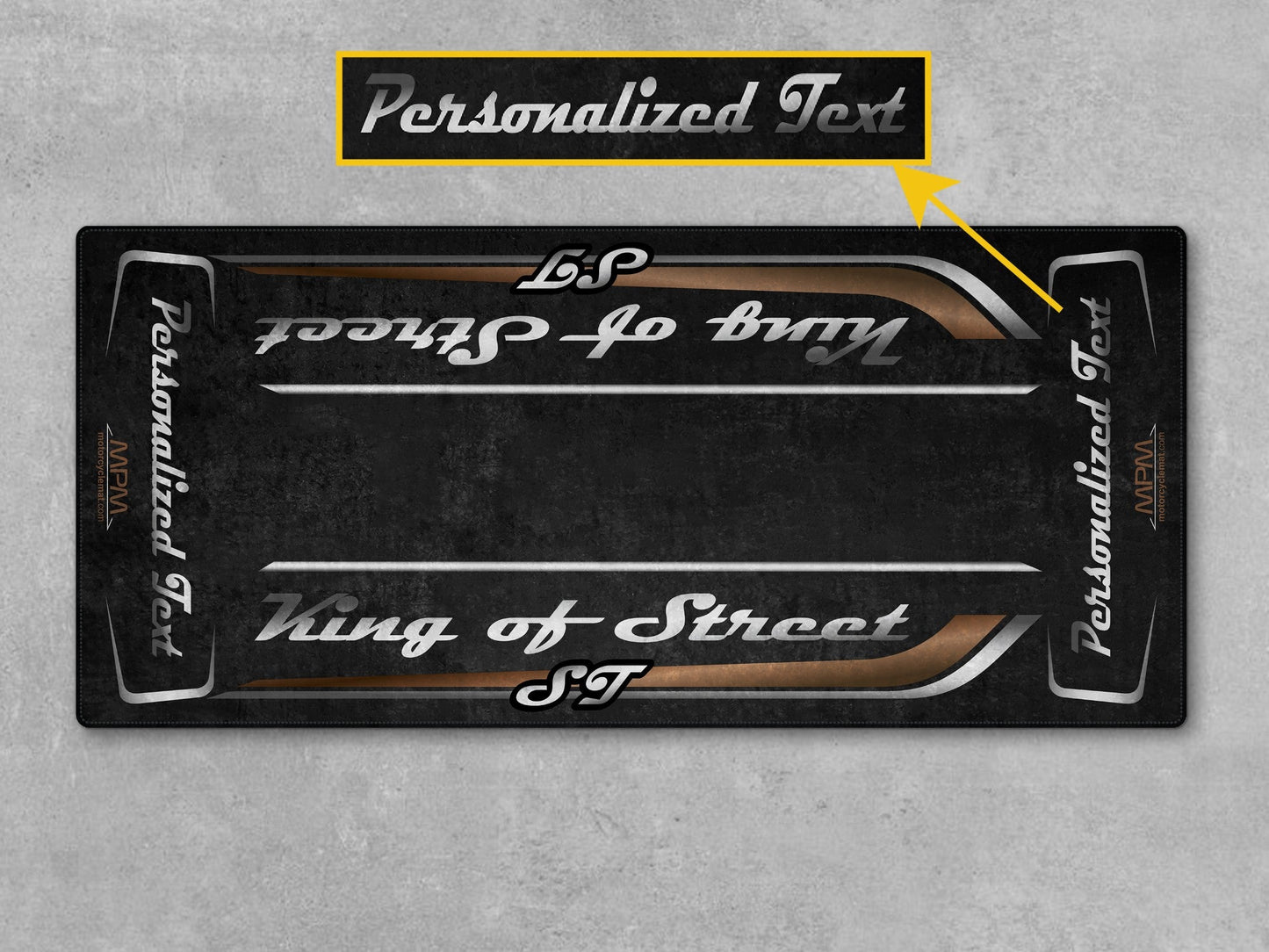 Motorcycle Mat for Cruiser Motorcycle "King of Street ST" - MM7348 - Howling Moto