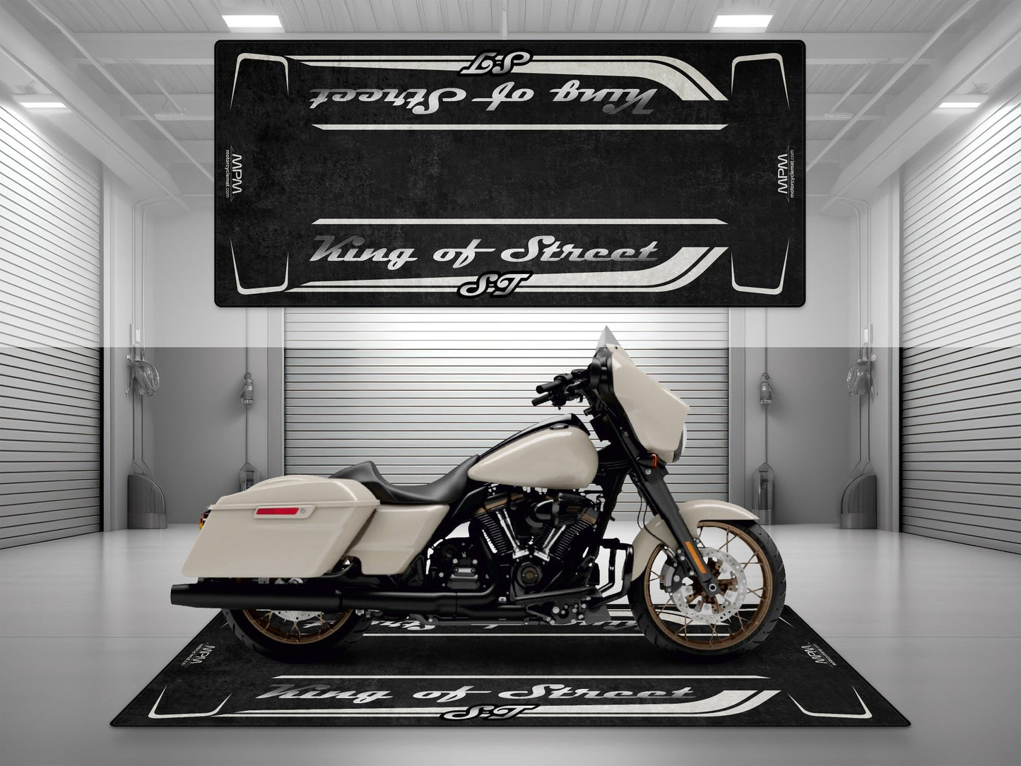 Motorcycle Mat for Cruiser Motorcycle "King of Street ST" - MM7348 - Howling Moto