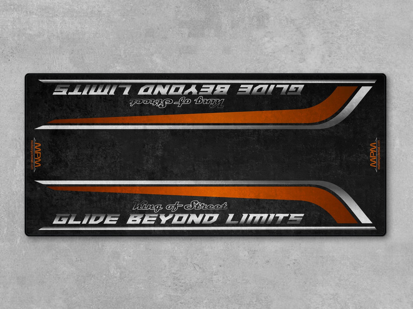 Motorcycle Mat for Cruiser Motorcycle "Glide Beyond Limits - King of Street" - MM7349 - Howling Moto