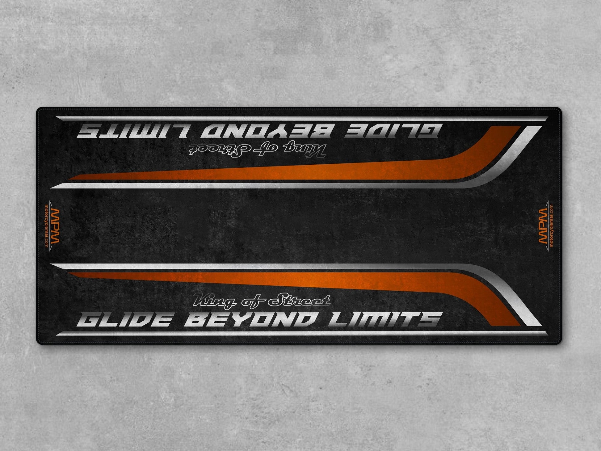 Motorcycle Mat for Cruiser Motorcycle "Glide Beyond Limits - King of Street" - MM7349 - Howling Moto
