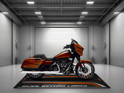 Motorcycle Mat for Cruiser Motorcycle "Glide Beyond Limits - King of Street" - MM7349 - Howling Moto