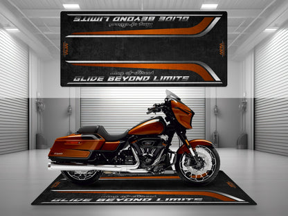 MPM Motorcycle Mat for Cruiser Motorcycle "Glide Beyond Limits - King of Street" - MM7349 - Howling Moto