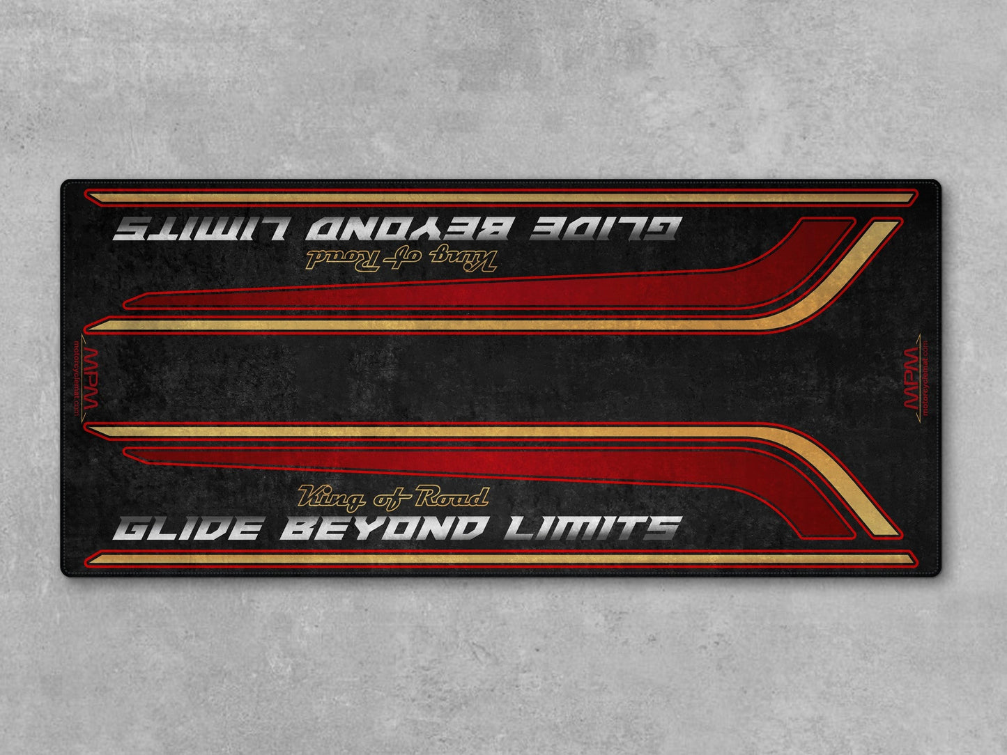 Motorcycle Mat for Special Cruiser Motorcycle "Glide Beyond Limits - King of Road" - MM7351 - Howling Moto