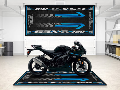 Designed Pit Mat for Suzuki GSX-R750 Motorcycle - MM7356 - Howling Moto