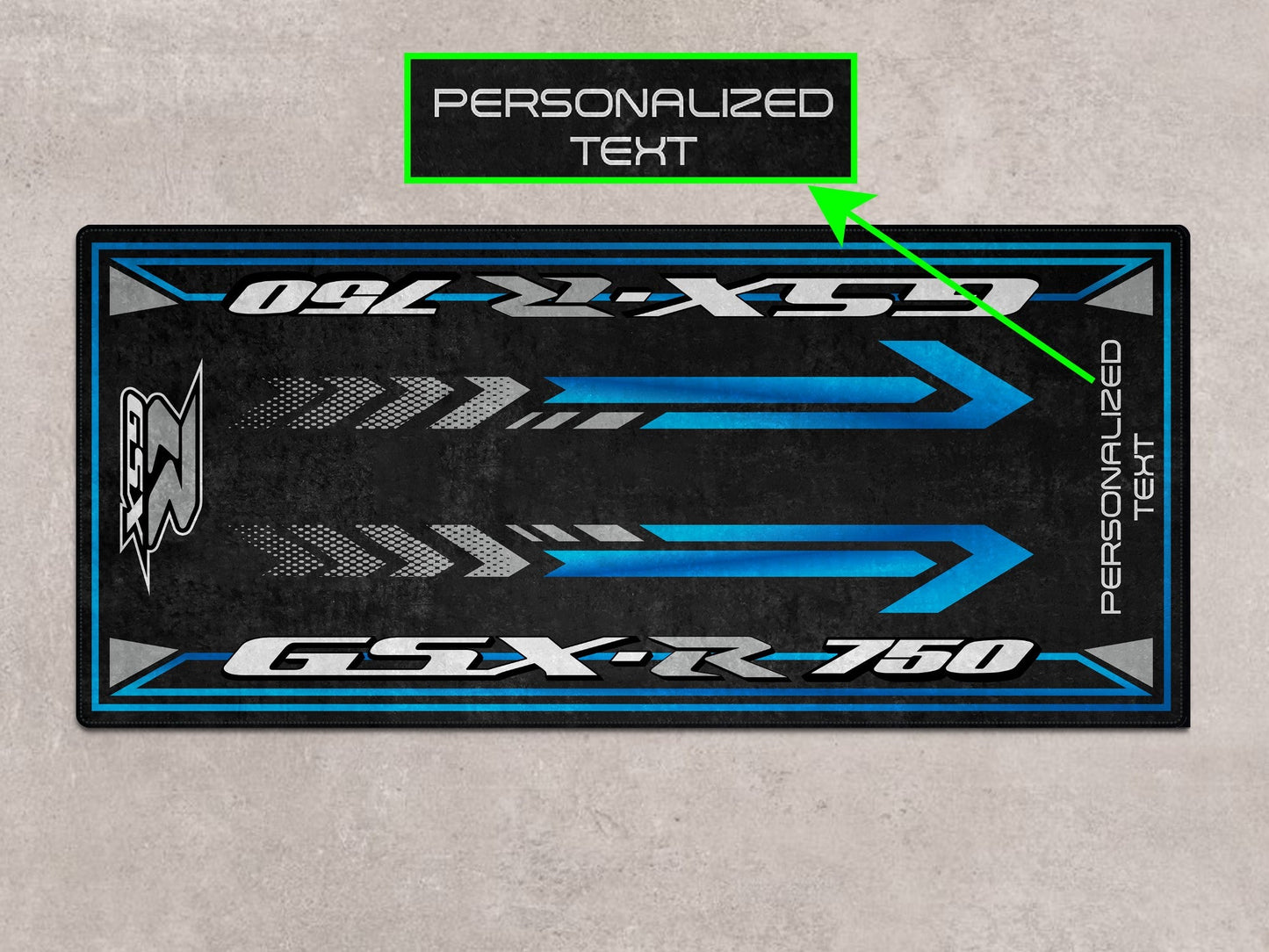 Designed Pit Mat for Suzuki GSX-R750 Motorcycle - MM7356 - Howling Moto