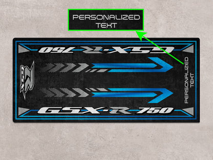 Designed Pit Mat for Suzuki GSX-R750 Motorcycle - MM7356 - Howling Moto