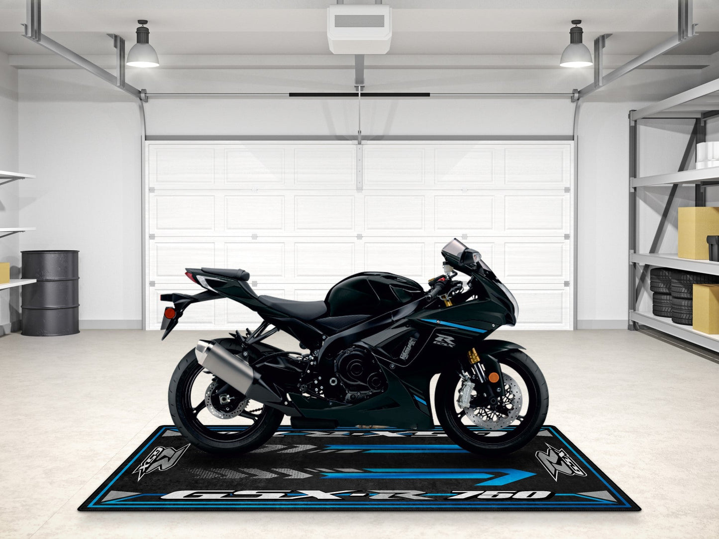 Designed Pit Mat for Suzuki GSX-R750 Motorcycle - MM7356 - Howling Moto