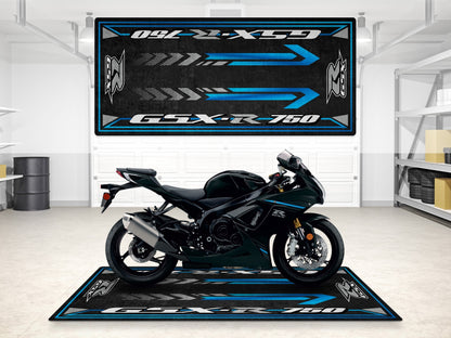 Designed Pit Mat for Suzuki GSX-R750 Motorcycle - MM7356 - Howling Moto