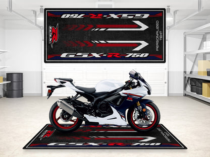 Designed Pit Mat for Suzuki GSX-R750 Motorcycle - MM7356 - Howling Moto