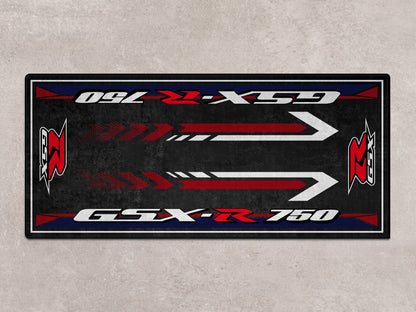 Designed Pit Mat for Suzuki GSX-R750 Motorcycle - MM7356 - Howling Moto
