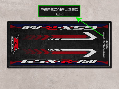 Designed Pit Mat for Suzuki GSX-R750 Motorcycle - MM7356 - Howling Moto