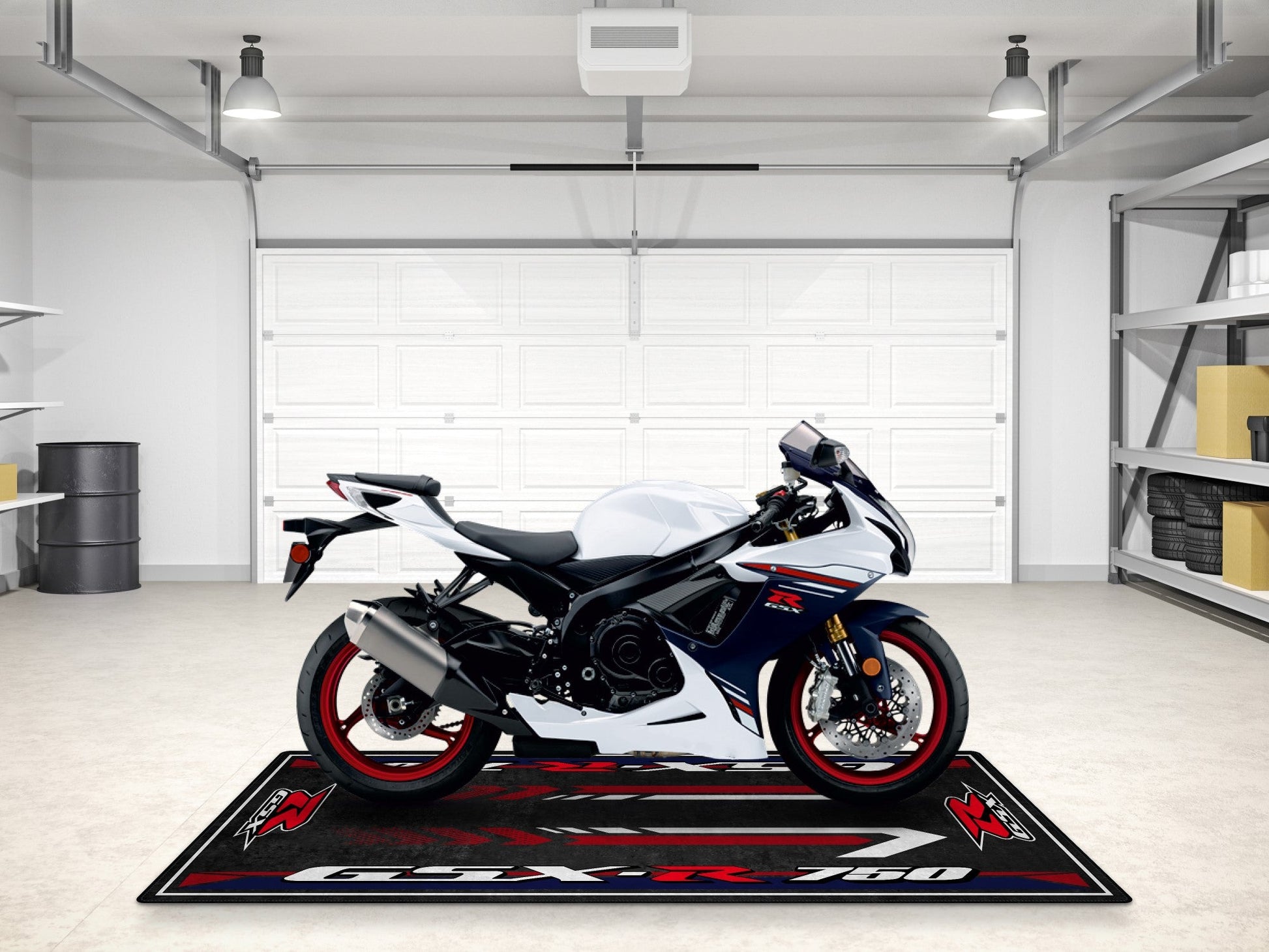 Designed Pit Mat for Suzuki GSX-R750 Motorcycle - MM7356 - Howling Moto