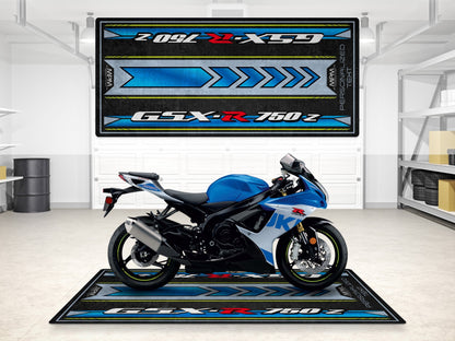Designed Pit Mat for Suzuki GSX-R750Z Motorcycle - MM7357 - Howling Moto