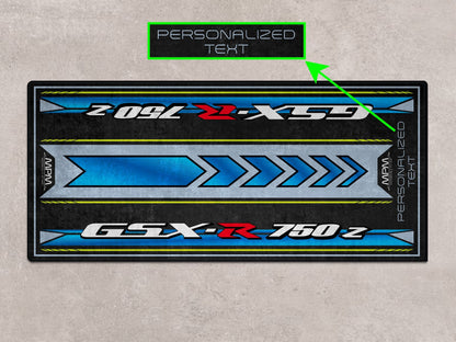 Designed Pit Mat for Suzuki GSX-R750Z Motorcycle - MM7357 - Howling Moto