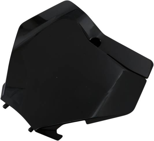 Black Acerbis front number plate mounted on a vehicle with a body style, featuring the product code 2736270001.