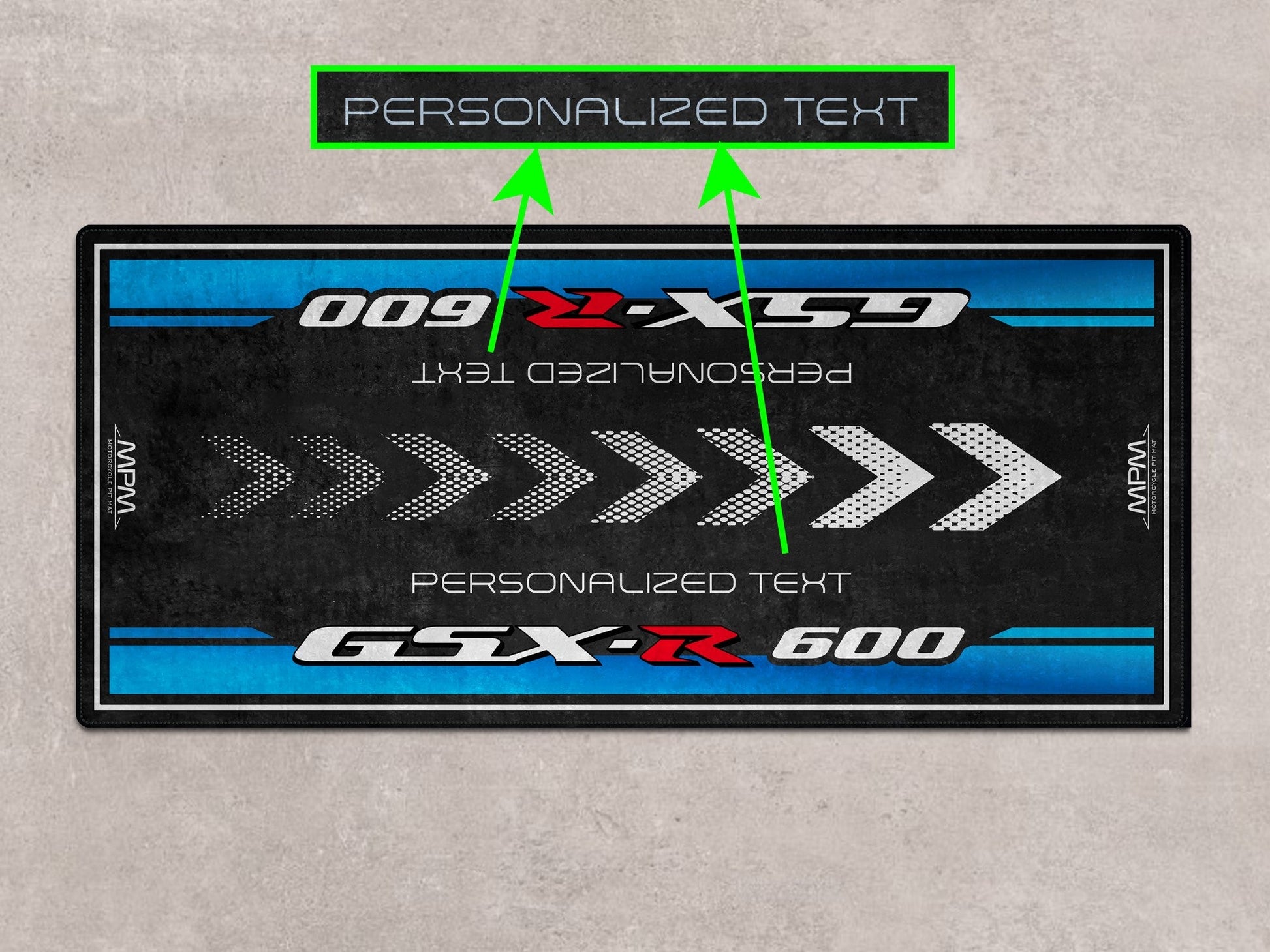 Designed Pit Mat for Suzuki GSX-R600 Motorcycle - MM7358 - Howling Moto
