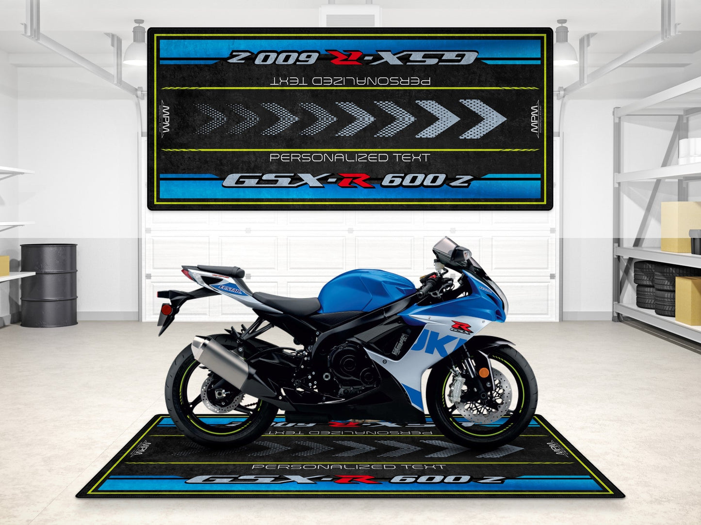 Designed Pit Mat for Suzuki GSX-R600Z Motorcycle - MM7359 - Howling Moto
