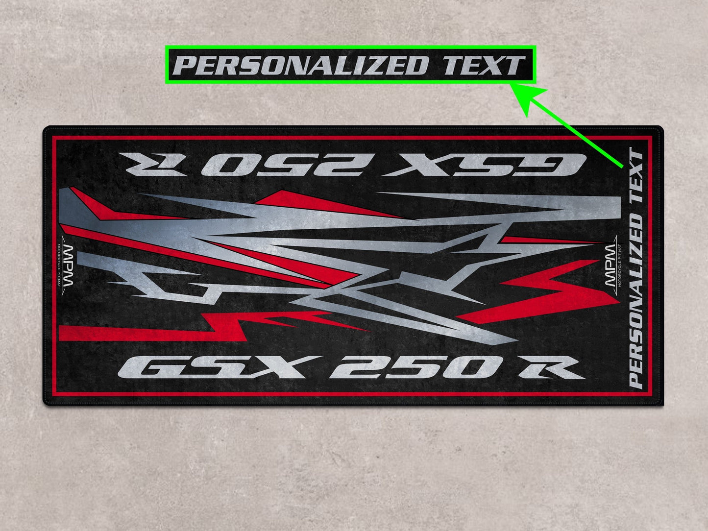 Designed Pit Mat for Suzuki GSX-250R Motorcycle - MM7360 - Howling Moto