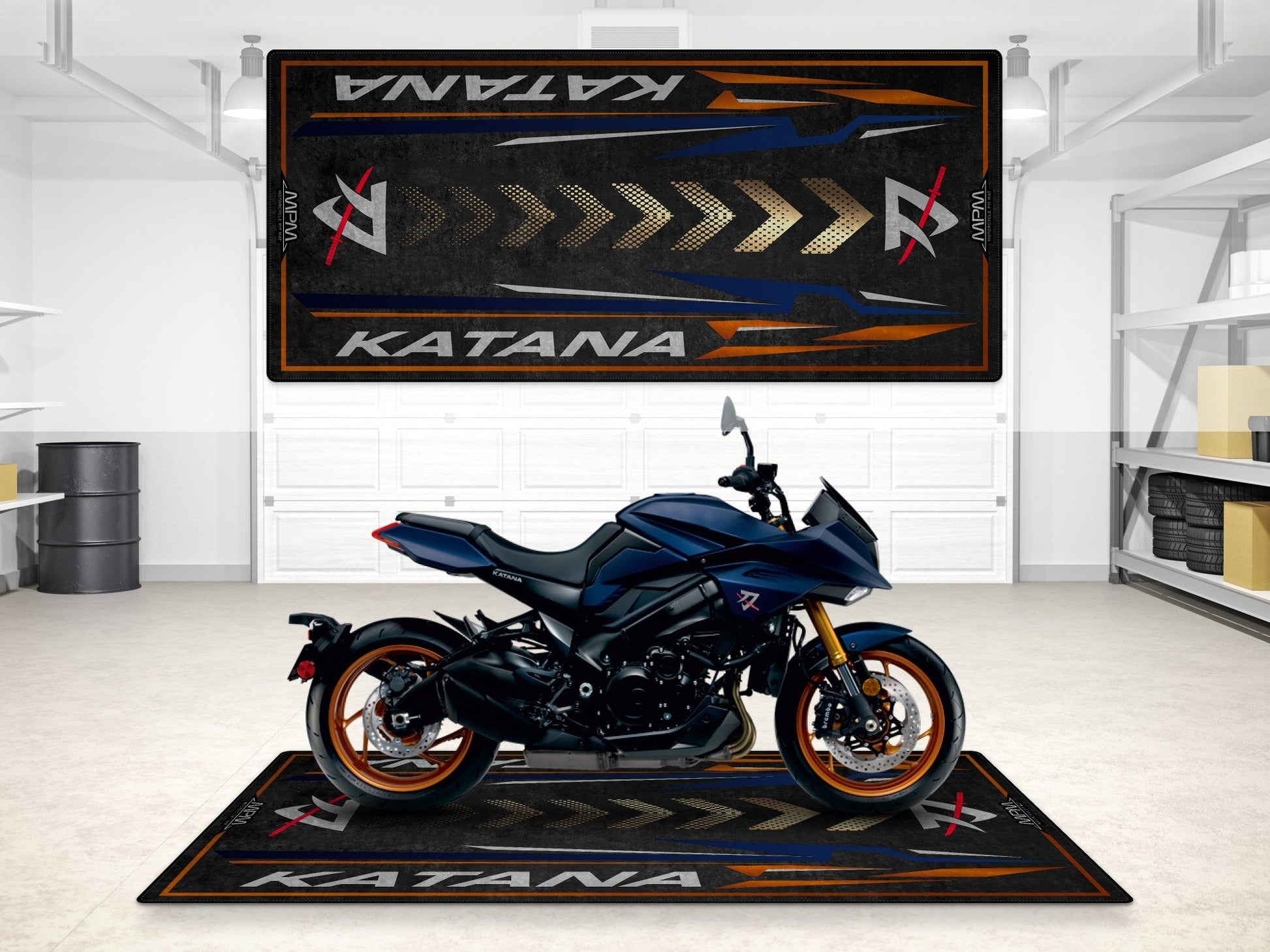 MPM Motorcycle Mat for Suzuki Katana - MM7361 - Howling Moto