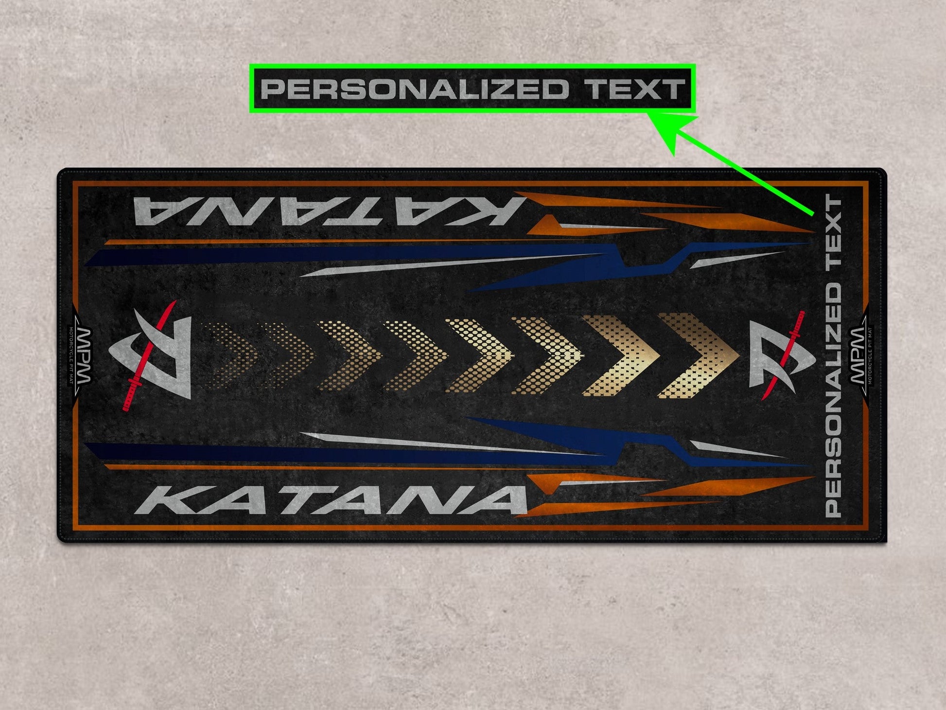 Designed Pit Mat for Suzuki Katana Motorcycle - MM7361 - Howling Moto