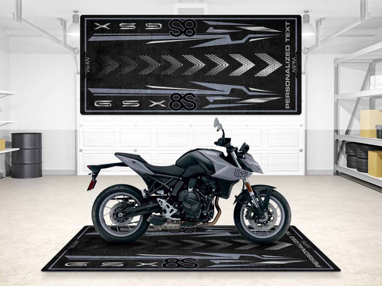 Designed Pit Mat for Suzuki GSX-8S Motorcycle - MM7362 - Howling Moto