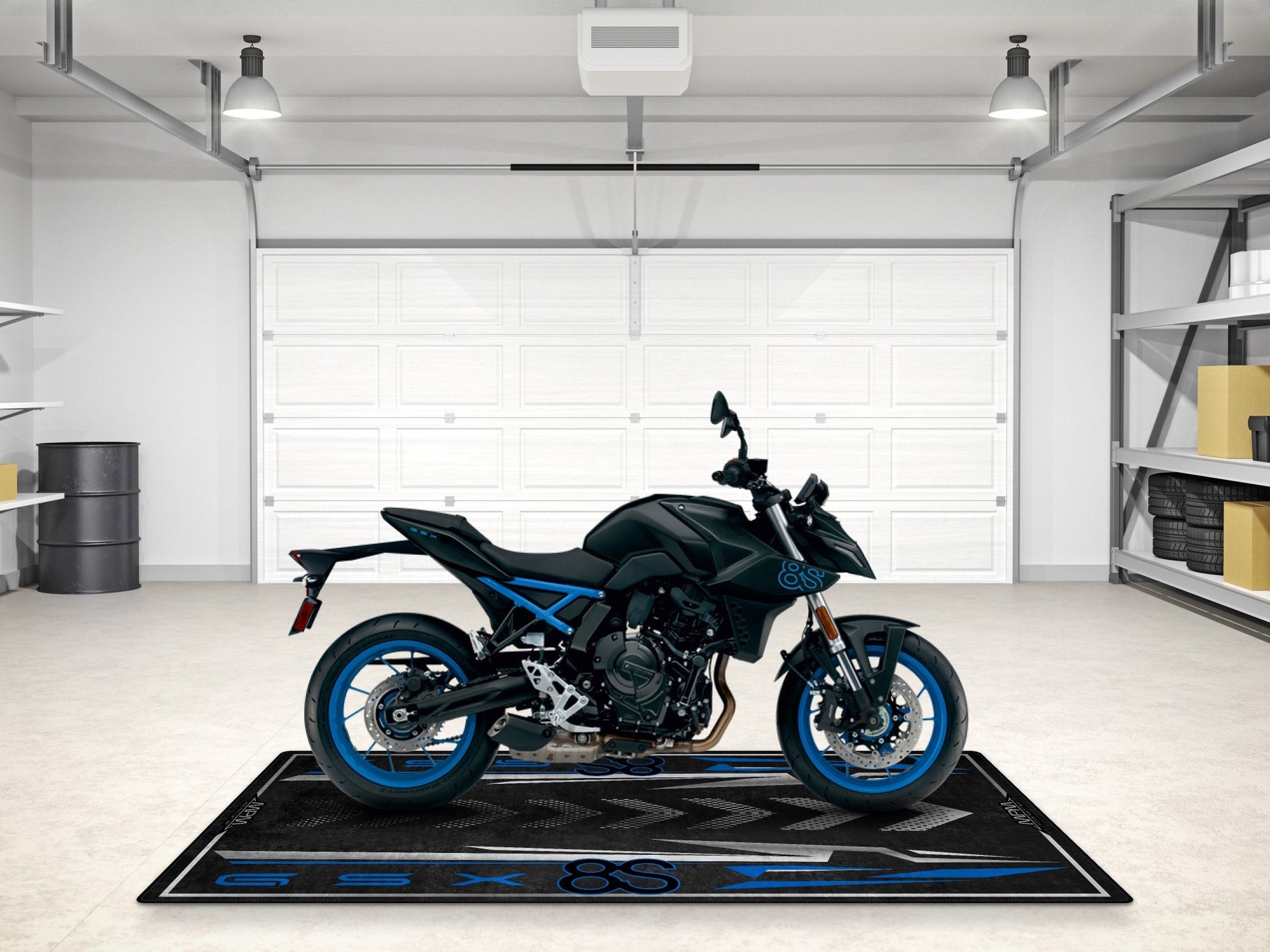 Designed Pit Mat for Suzuki GSX-8S Motorcycle - MM7362 - Howling Moto