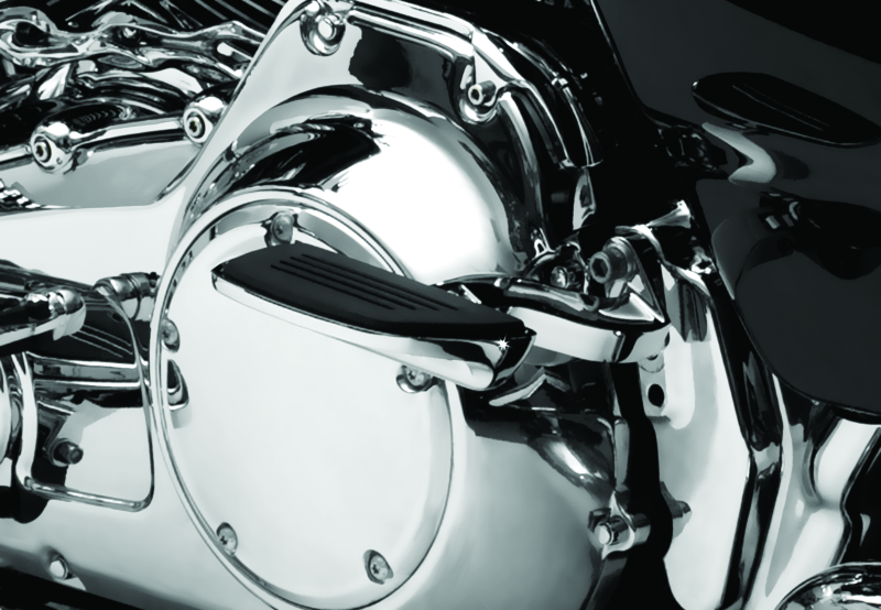 Kuryakyn Premium Mini Board with Male Mount Adapter in chrome for powersports vehicles, compact support and stylish design