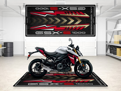 Designed Pit Mat for Suzuki GSX-S1000 Motorcycle - MM7364 - Howling Moto