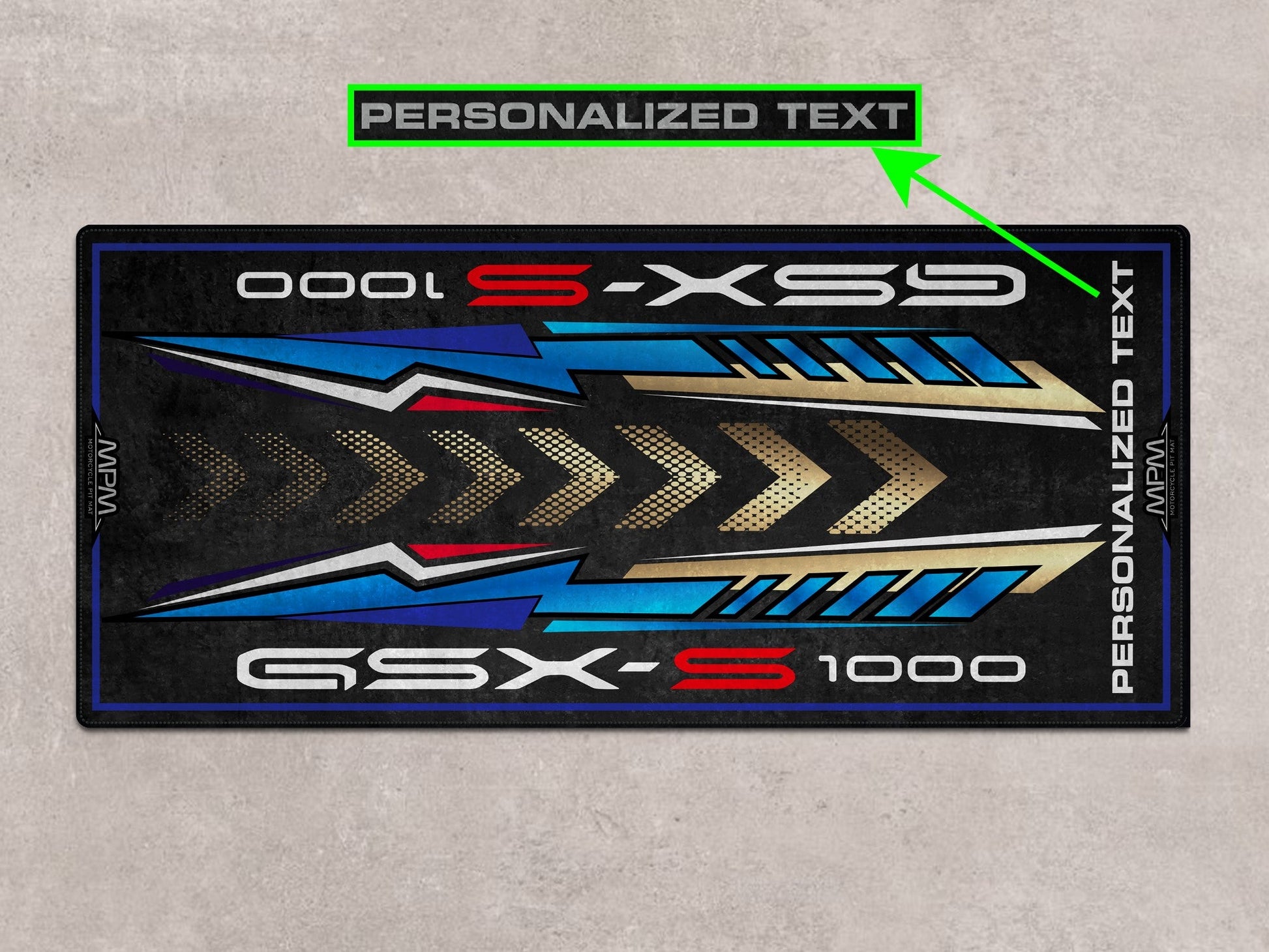 Designed Pit Mat for Suzuki GSX-S1000 Motorcycle - MM7364 - Howling Moto