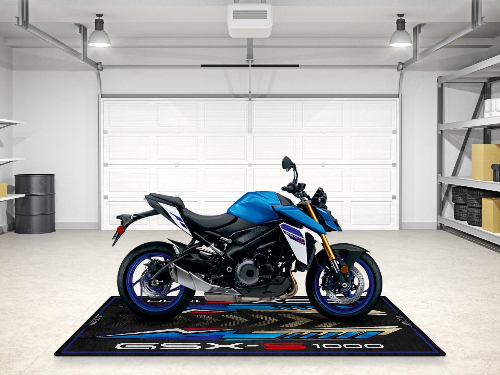 Designed Pit Mat for Suzuki GSX-S1000 Motorcycle - MM7364 - Howling Moto