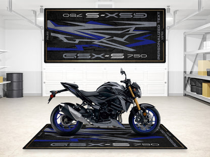 Designed Pit Mat for Suzuki GSX-S750Z Motorcycle - MM7365 - Howling Moto