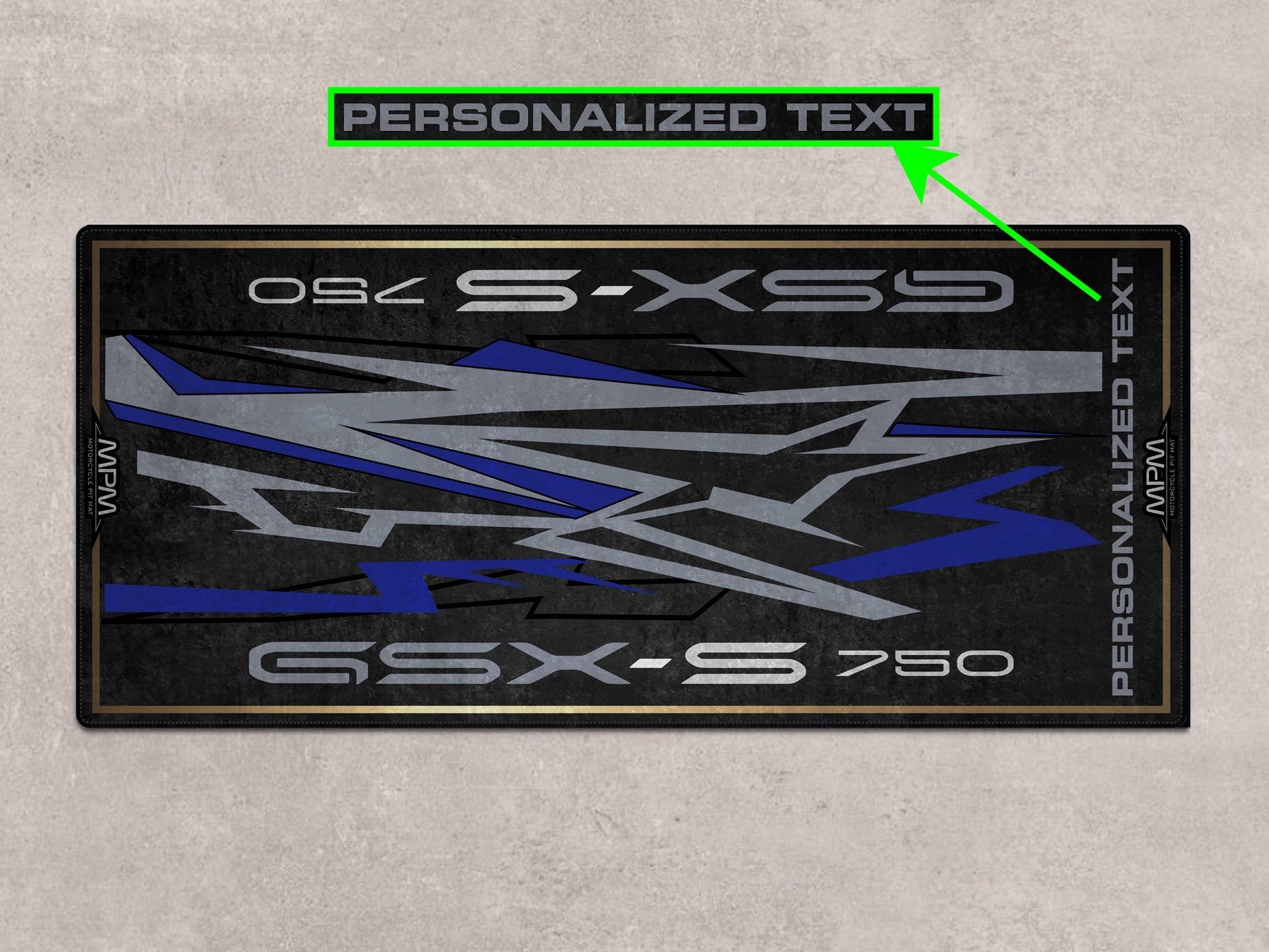 Designed Pit Mat for Suzuki GSX-S750Z Motorcycle - MM7365 - Howling Moto