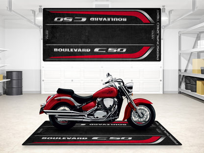 Designed Pit Mat for Suzuki Boulevard C50 Motorcycle - MM7367 - Howling Moto