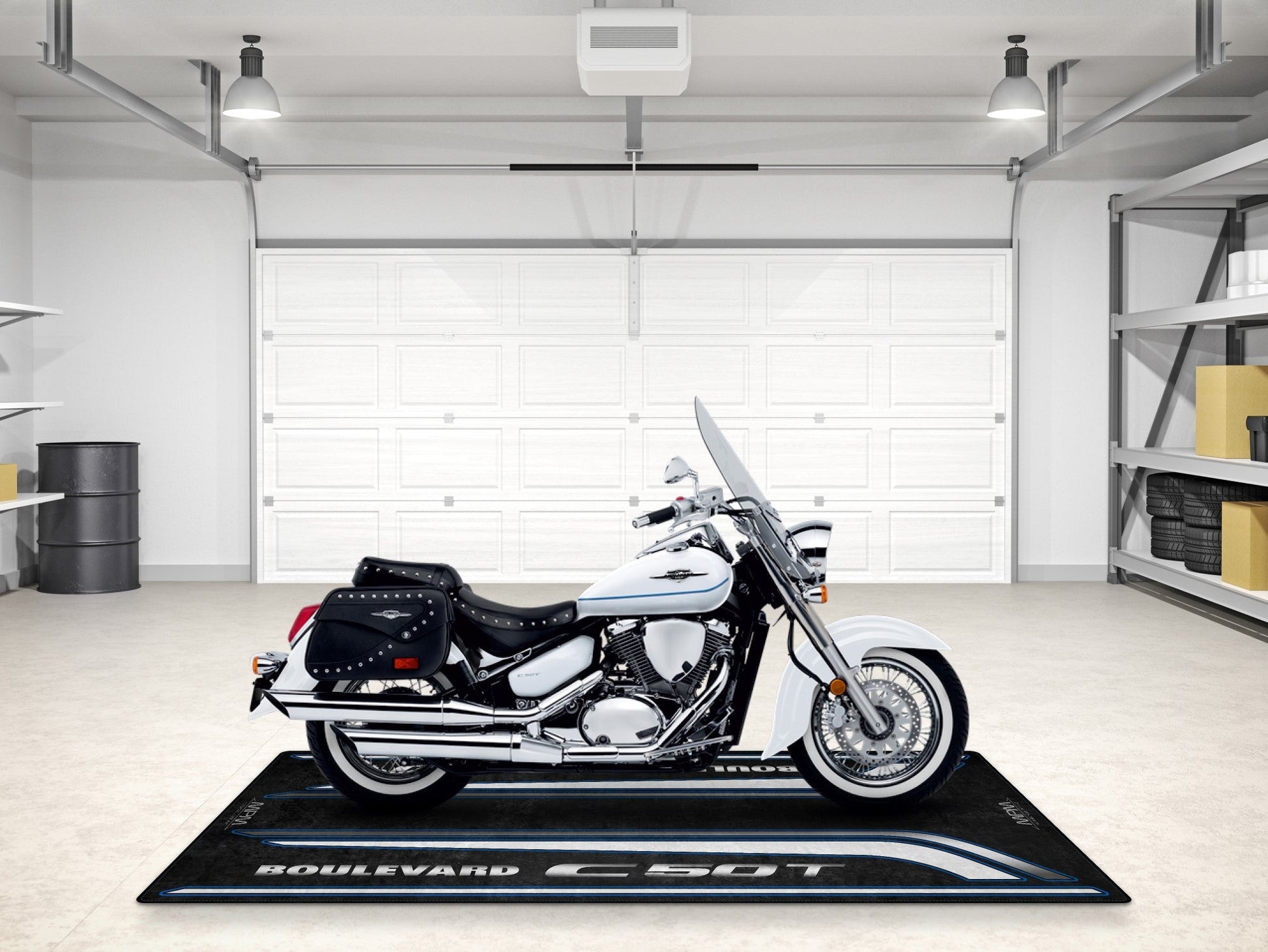 Designed Pit Mat for Suzuki C50T Motorcycle - MM7368 - Howling Moto