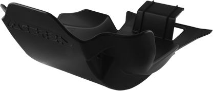 Acerbis black skid plate for Honda CRF450X motorcycle, body protection part with durable design, shown in a close-up view.