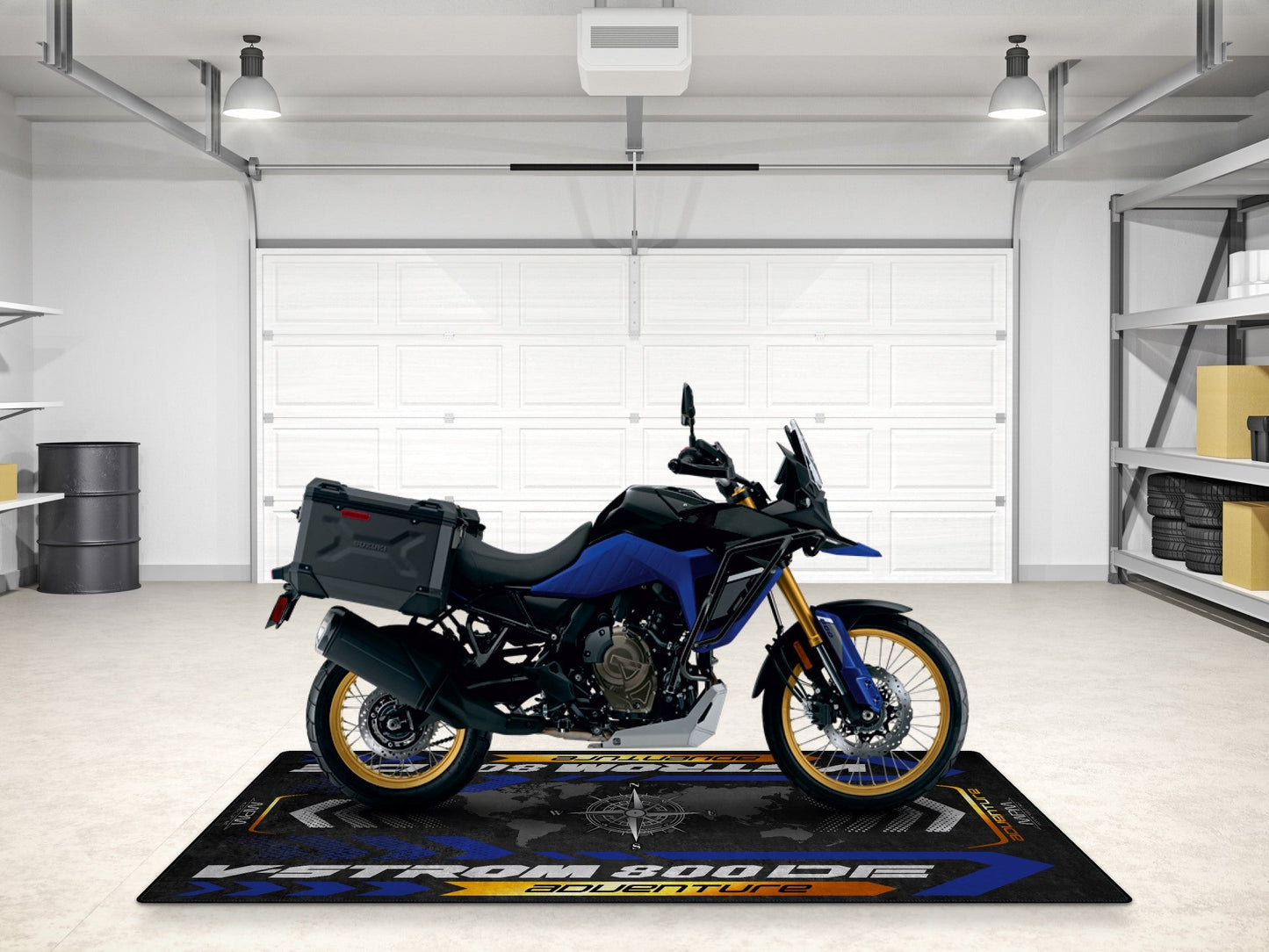 Designed Pit Mat for Suzuki V-STROM 800DE Adventure Motorcycle - MM7372 - Howling Moto
