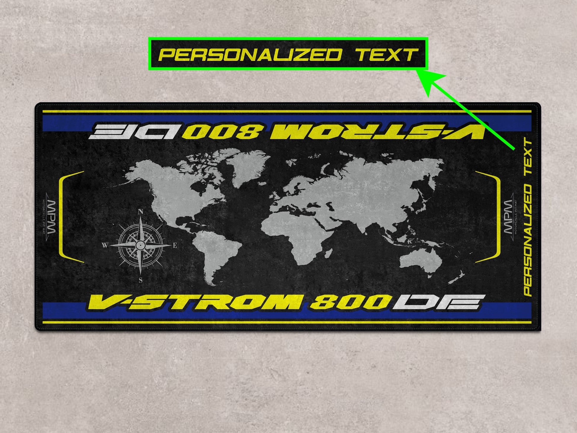 Designed Pit Mat for Suzuki V-STROM 800DE Motorcycle - MM7373 - Howling Moto
