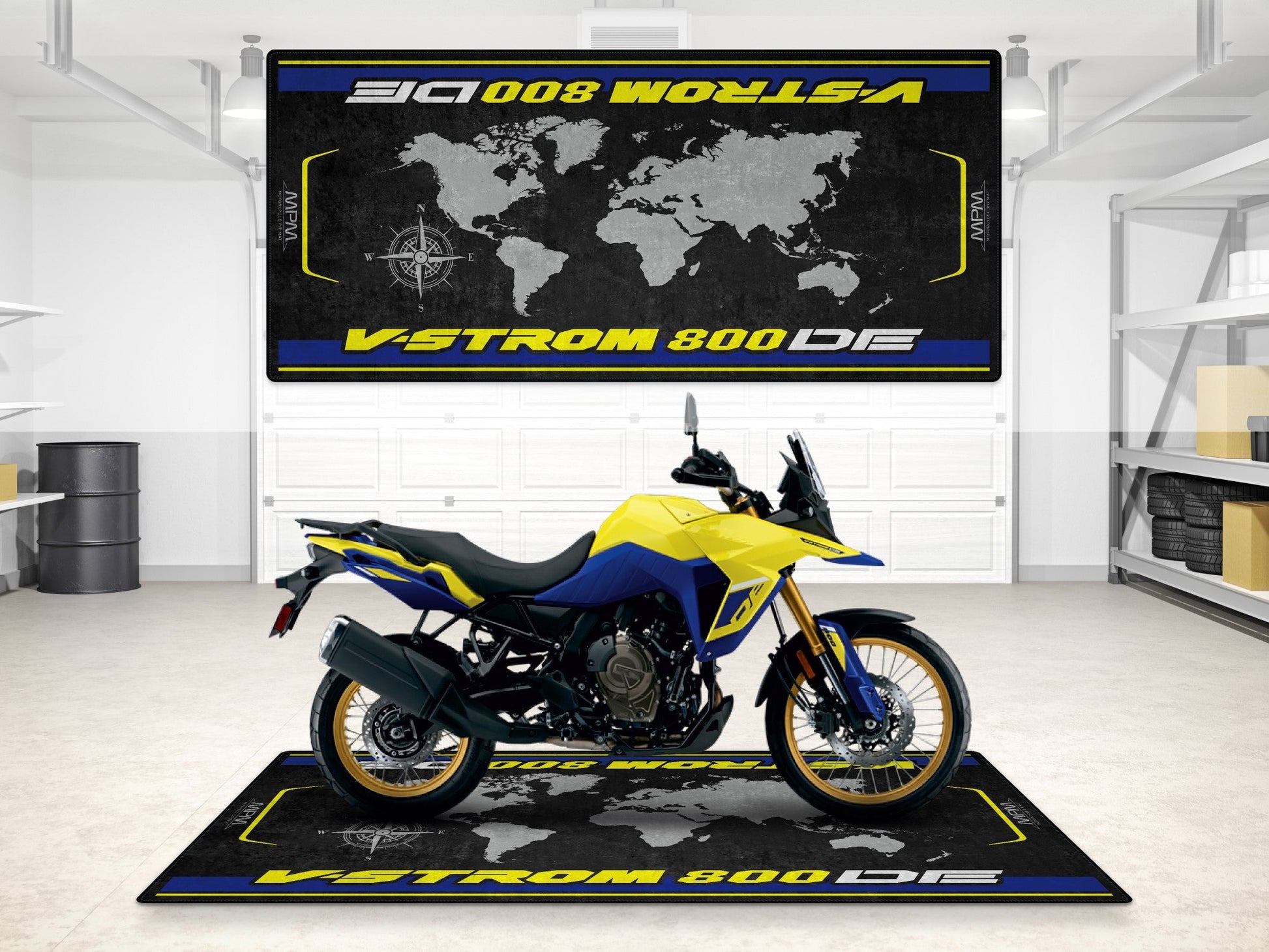 MPM Motorcycle Mat for Suzuki V-STROM 800DE - MM7373 - Howling Moto