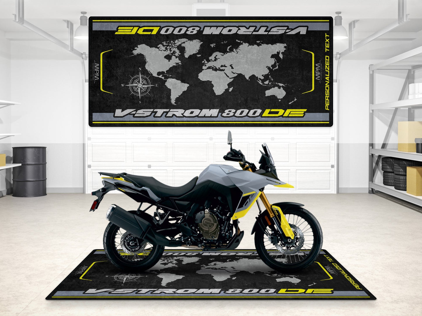 Designed Pit Mat for Suzuki V-STROM 800DE Motorcycle - MM7373 - Howling Moto